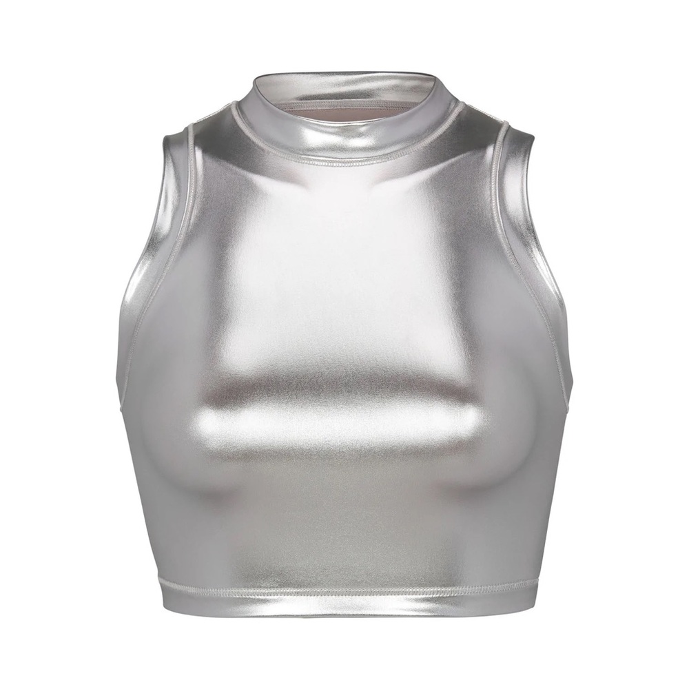 SKIMS Metallic Swim Top